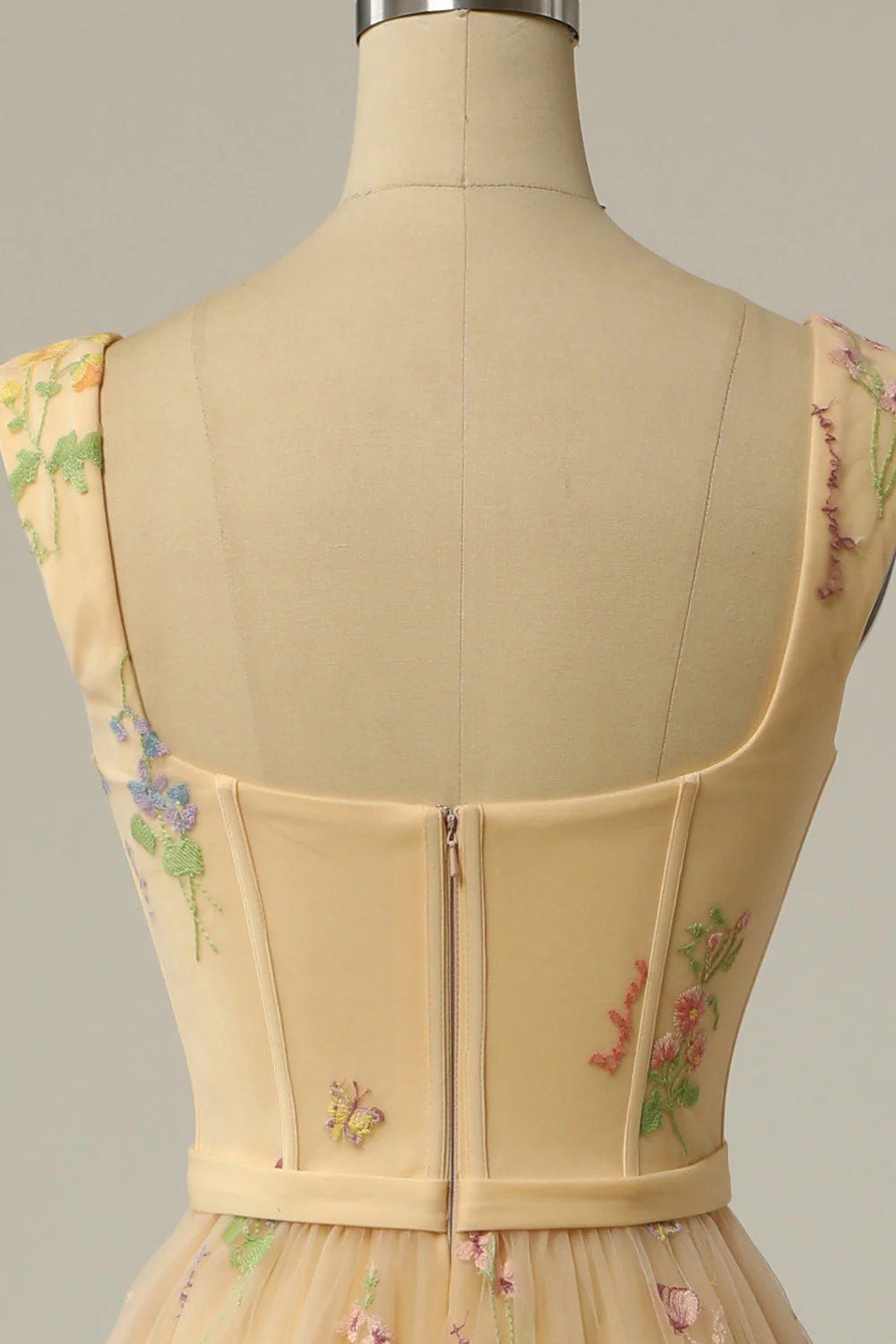 Green Embroidered A-line Midi Dress - Image 9