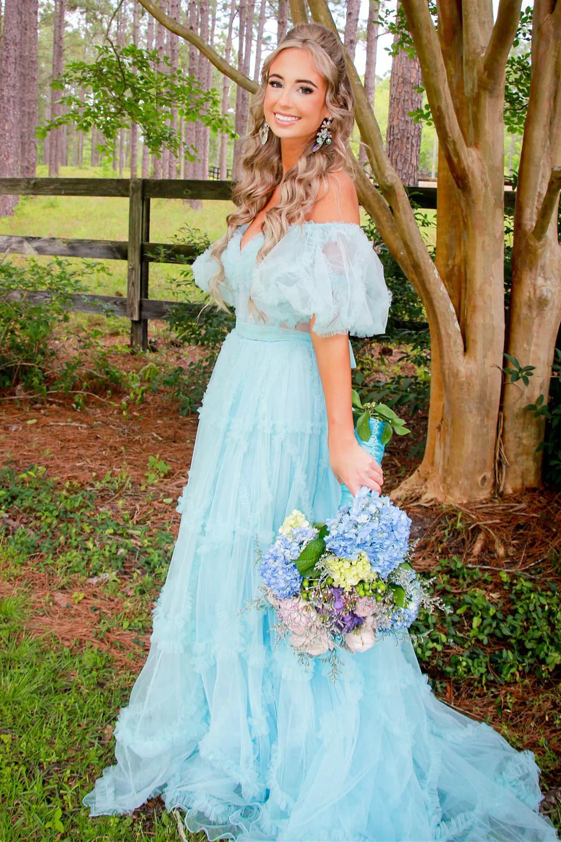 Fairytale Lavendere Off the Shoulder Princess Gown - Image 13
