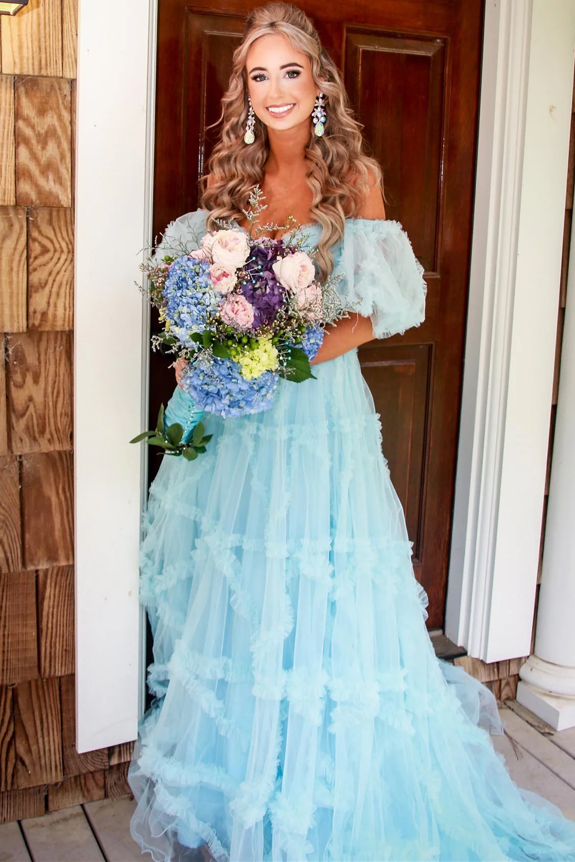 Fairytale Lavendere Off the Shoulder Princess Gown - Image 4