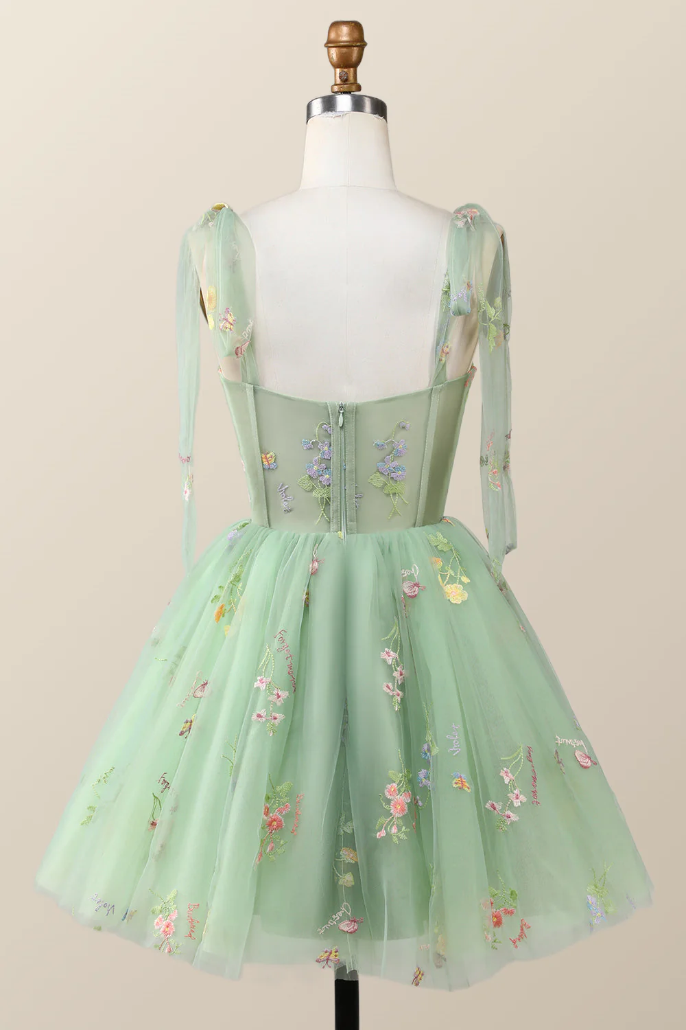 Lavender Floral Corset A-line Princess Dress - Image 10