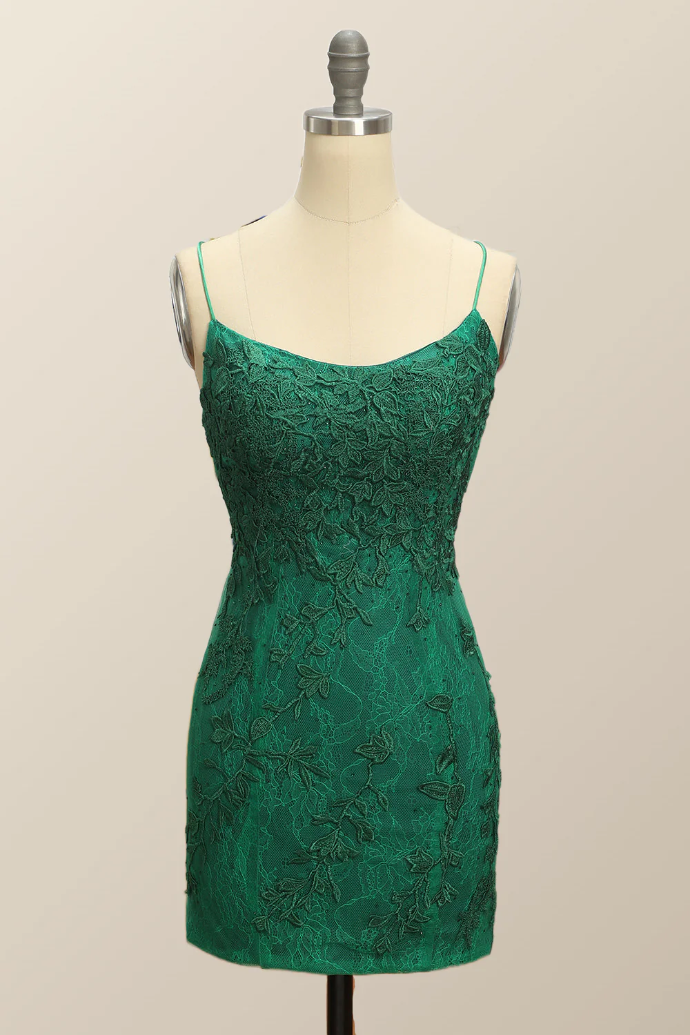 Lavender Lace Straps Tight Mini Dress - Image 5