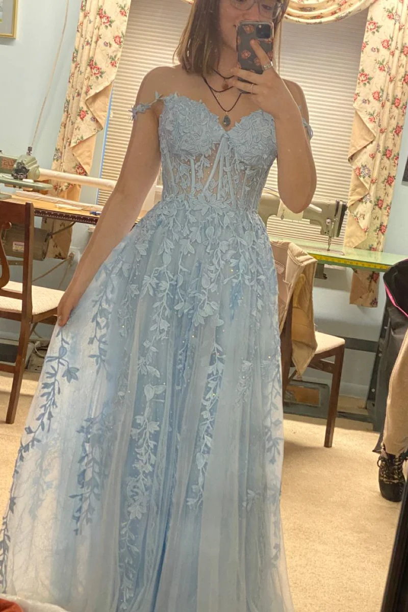 Hot Pink Lace Appliques A-line Long Formal Gown - Image 5