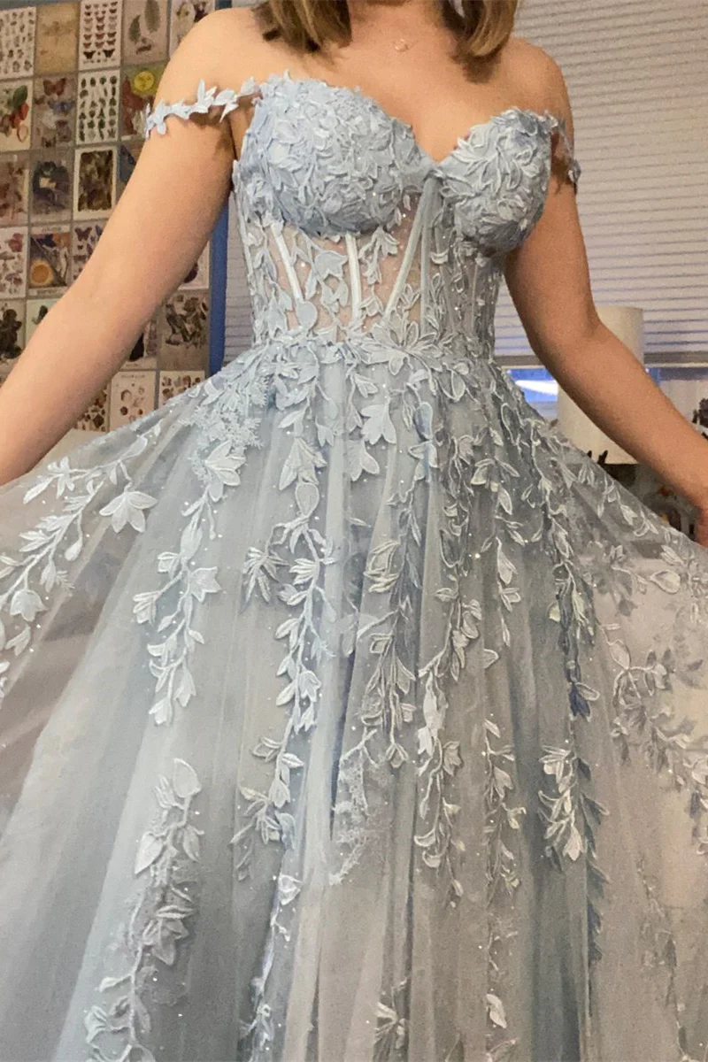 Hot Pink Lace Appliques A-line Long Formal Gown - Image 6