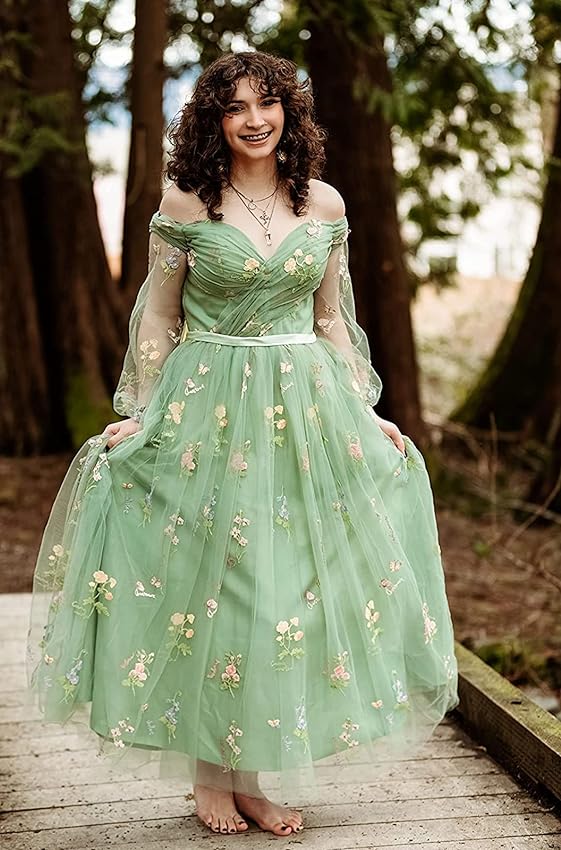 Off the Shoulder Pink Floral Midi Dress - Image 3