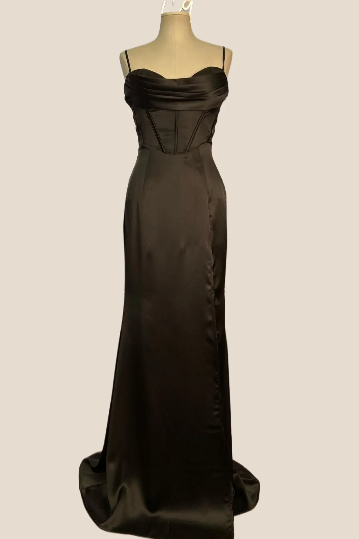 Royal Blue Mermaid Straps Long Dress with Slit - Image 5