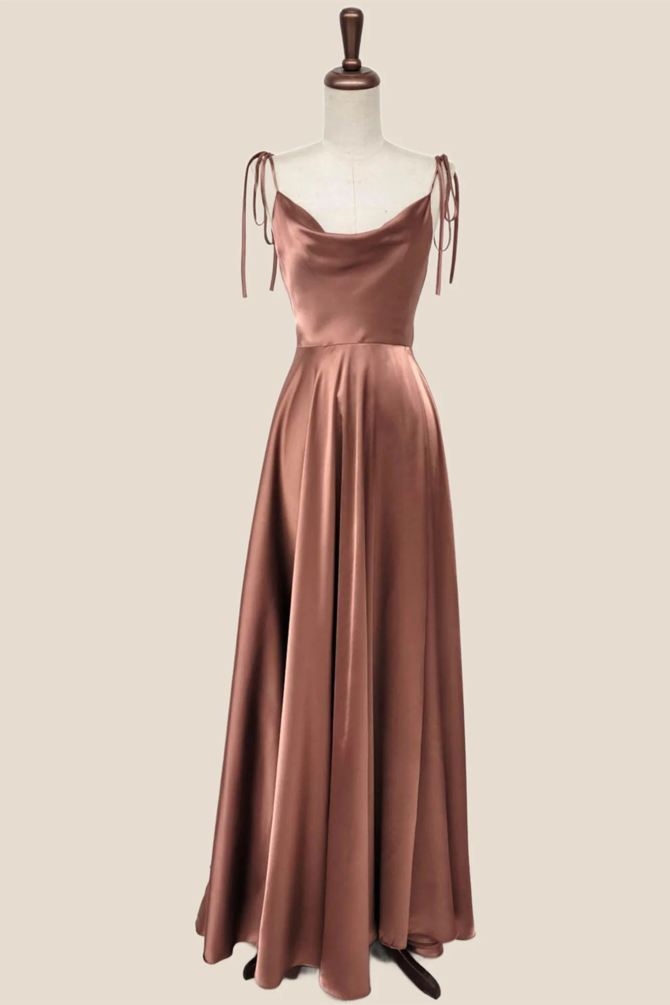 Simply Straps Green Silk Long Party Dress - Image 12