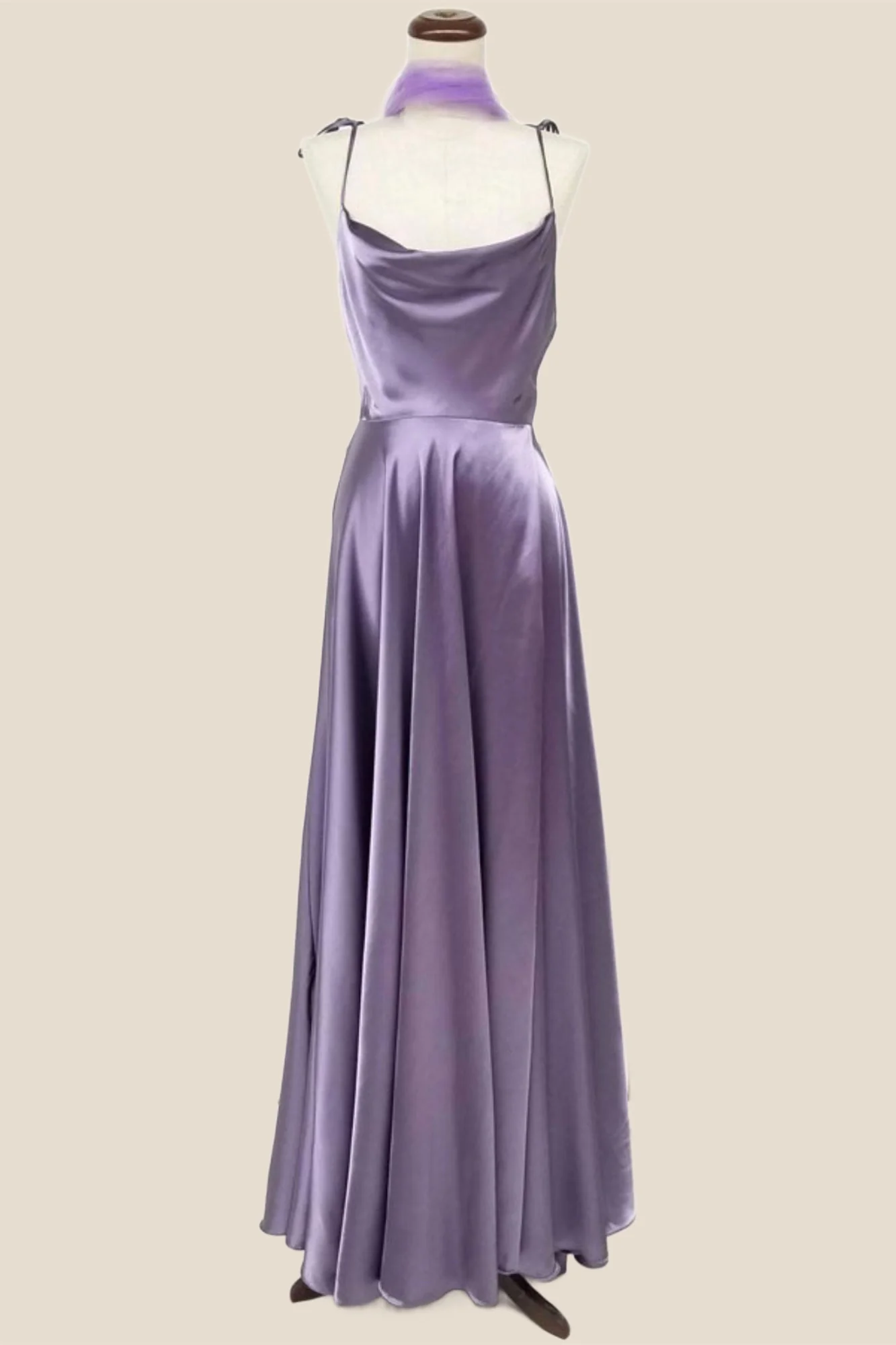 Simply Straps Green Silk Long Party Dress - Image 9