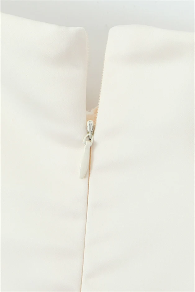 Spaghetti Straps Apricot Asymmetrical Short Dress - Image 7