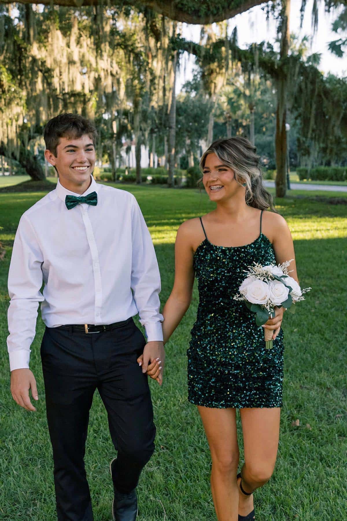 Spaghetti Straps Pink Sequin Bodycon Mini Dress - Image 3