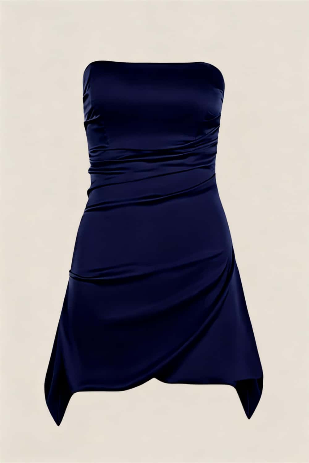 Strapless Pink Ruched Short Homecoming Dress - Image 7