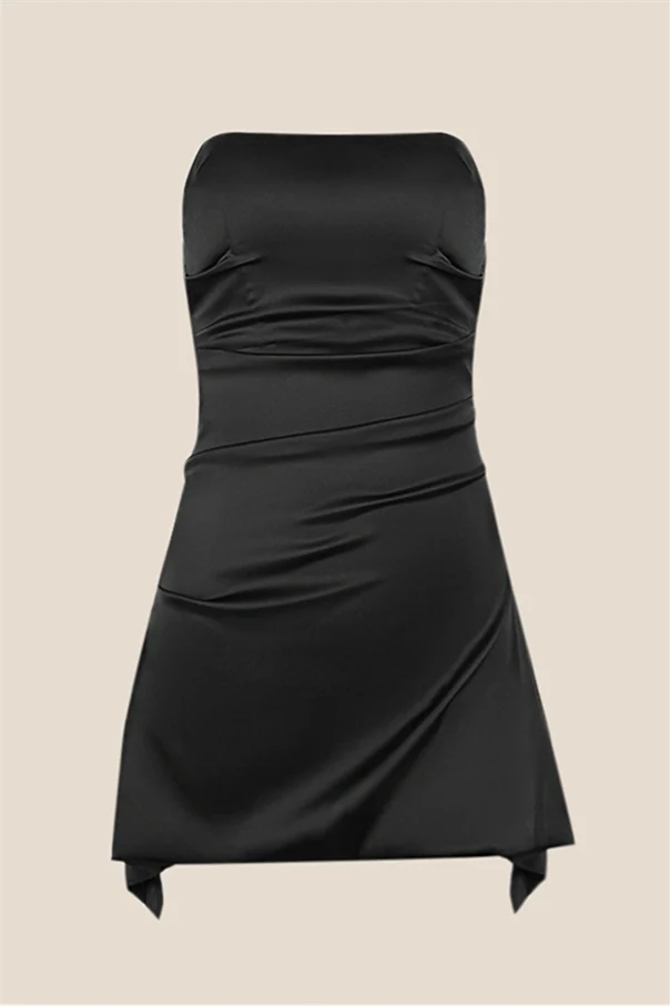 Strapless Pink Ruched Short Homecoming Dress - Image 11