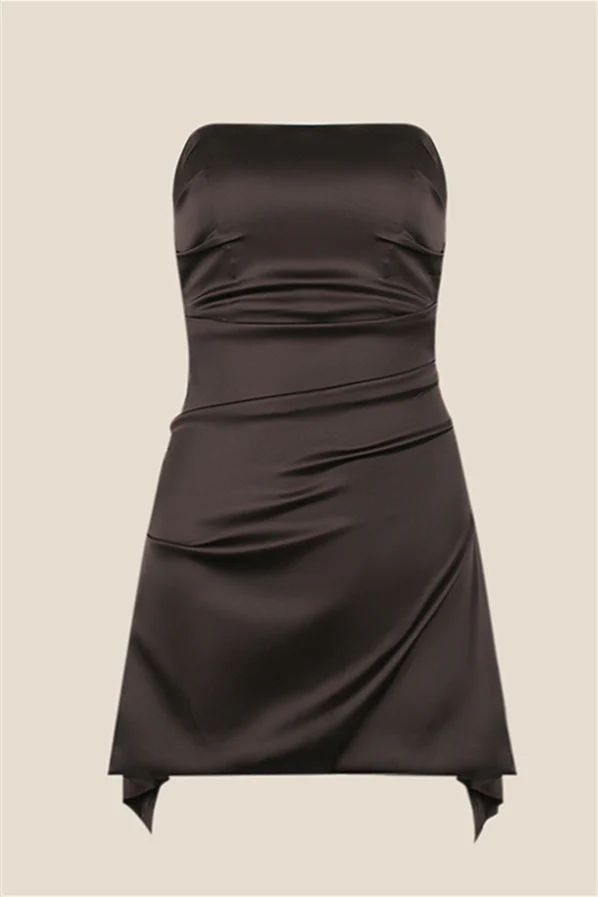 Strapless Pink Ruched Short Homecoming Dress - Image 13