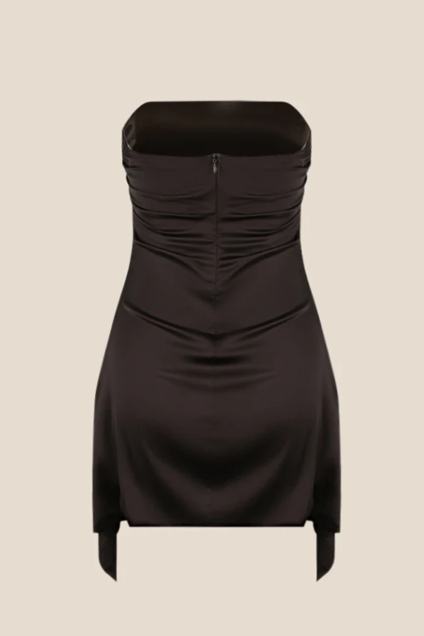 Strapless Pink Ruched Short Homecoming Dress - Image 14