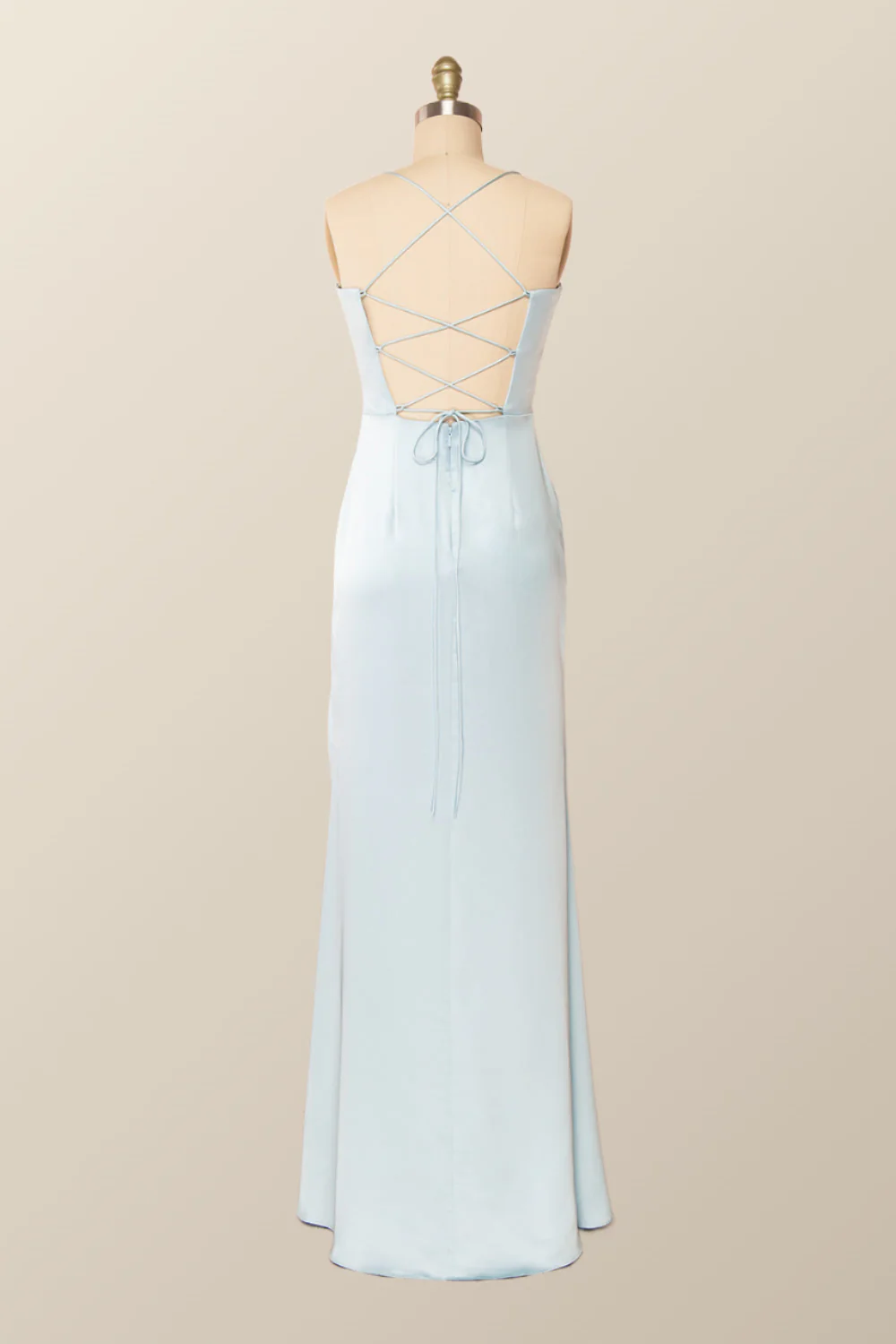 Straps Cowl Neck Green Mermaid Long Formal Dress - Image 10