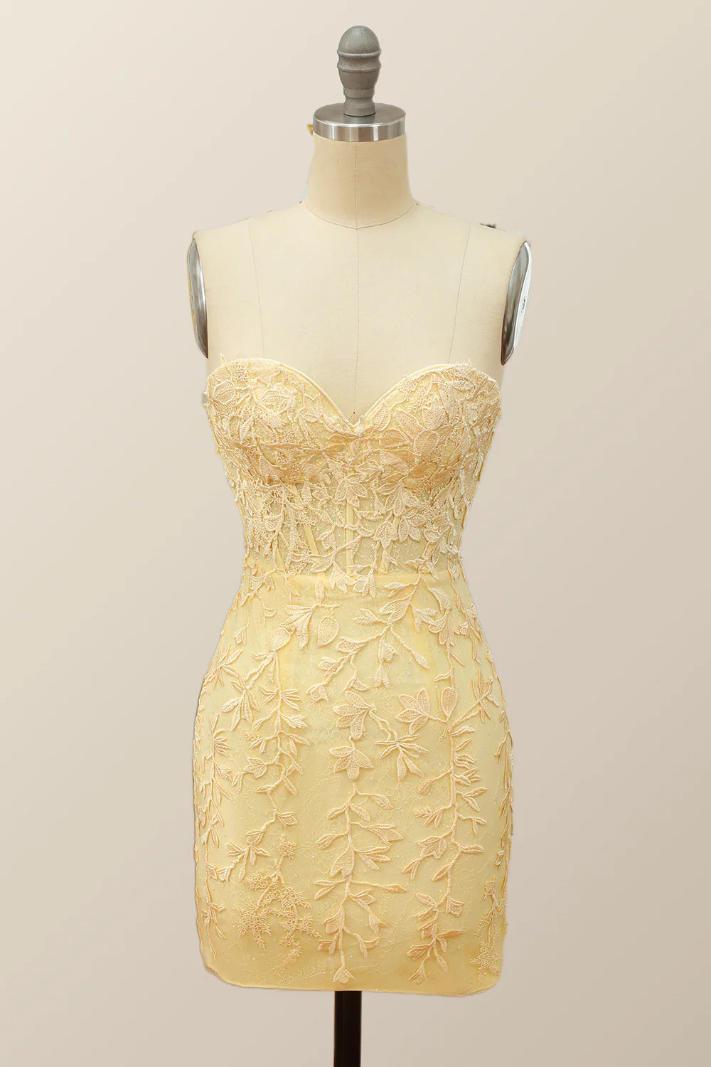 Sweetheart Lavender Lace Bodycon Mini Dress - Image 7