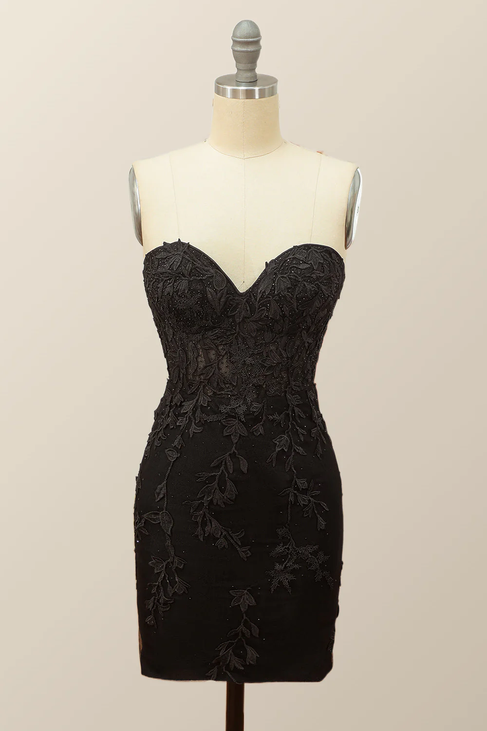 Sweetheart Lavender Lace Bodycon Mini Dress - Image 8