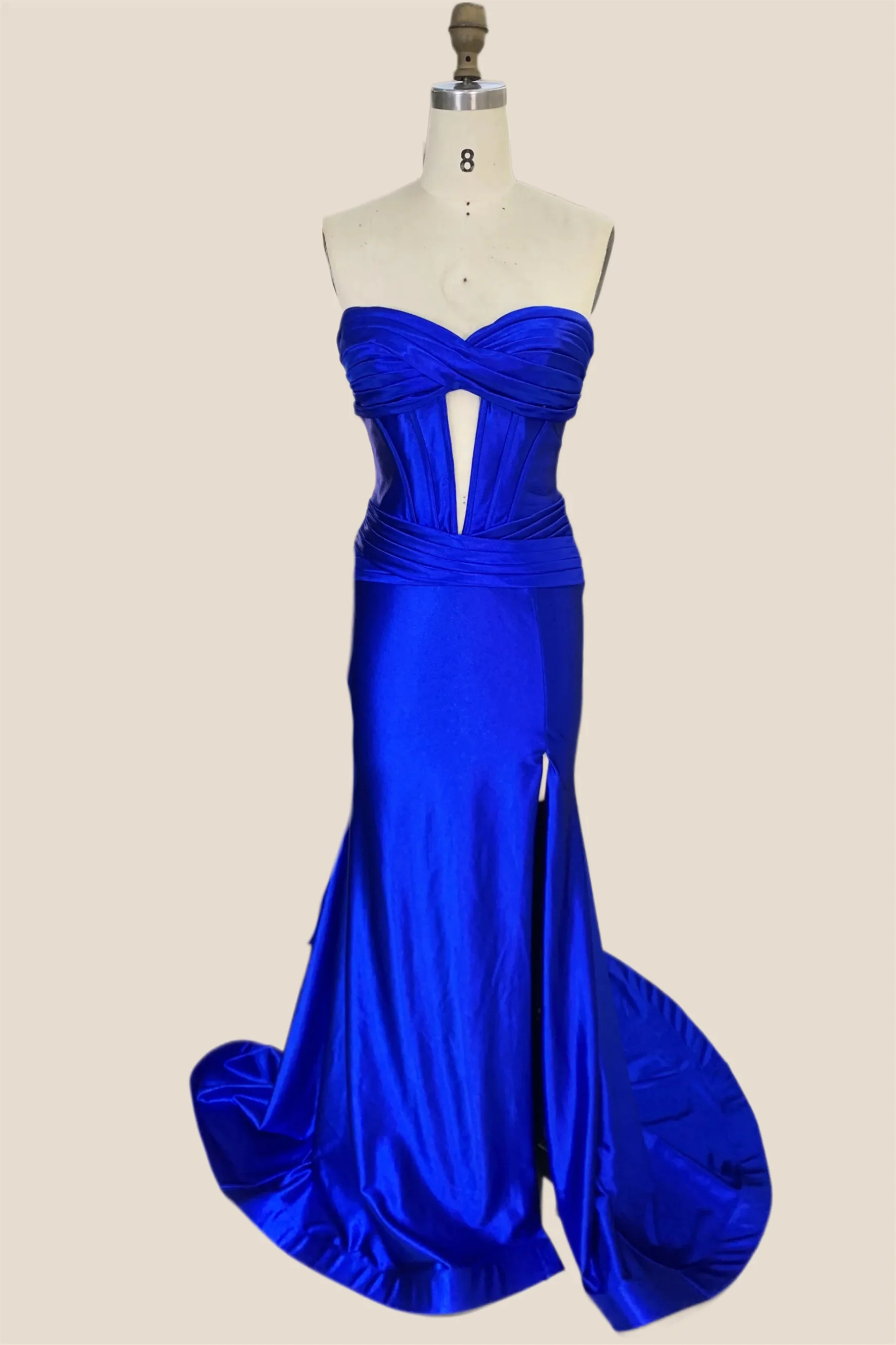 Sweetheart Red Ruched Mermaid Long Dress - Image 11