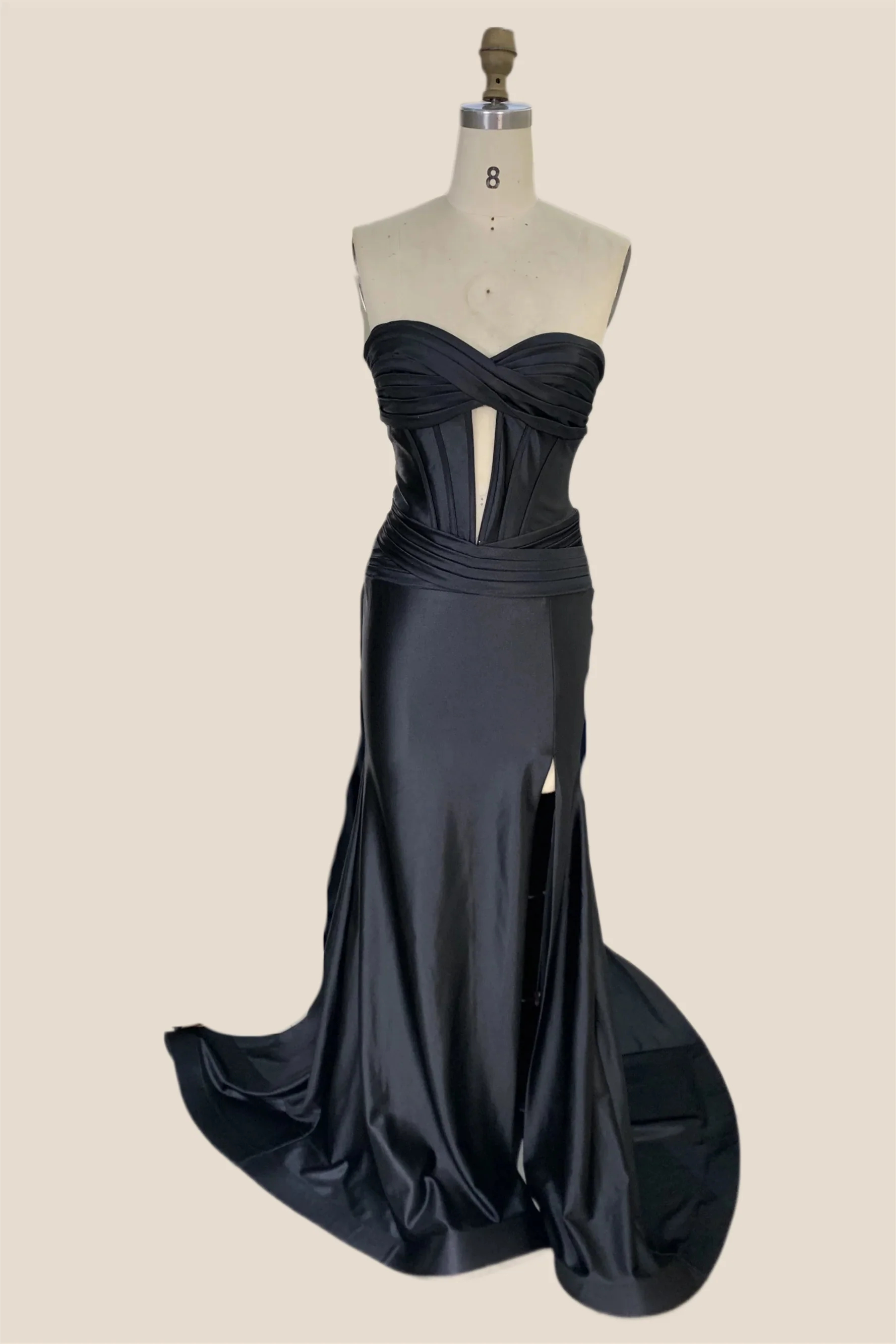 Sweetheart Red Ruched Mermaid Long Dress - Image 6