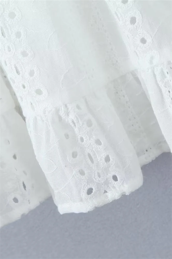 Sweetheart White Button Front Short Dress - Image 13