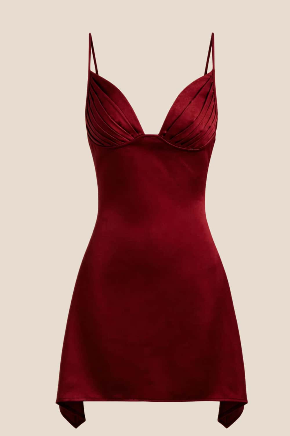 V Neck Blue Satin Short Homecoming Dress - Image 13