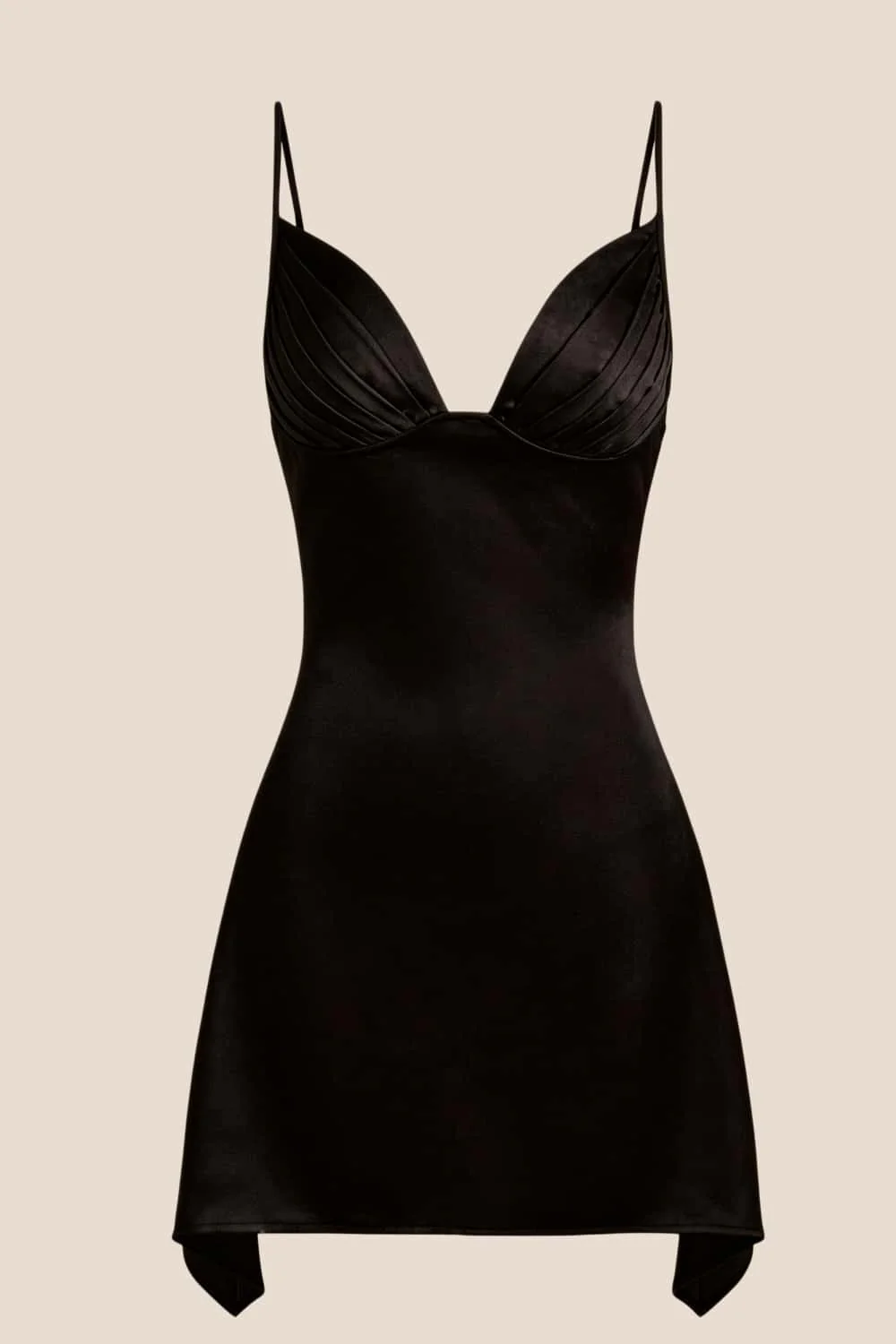 V Neck Blue Satin Short Homecoming Dress - Image 5