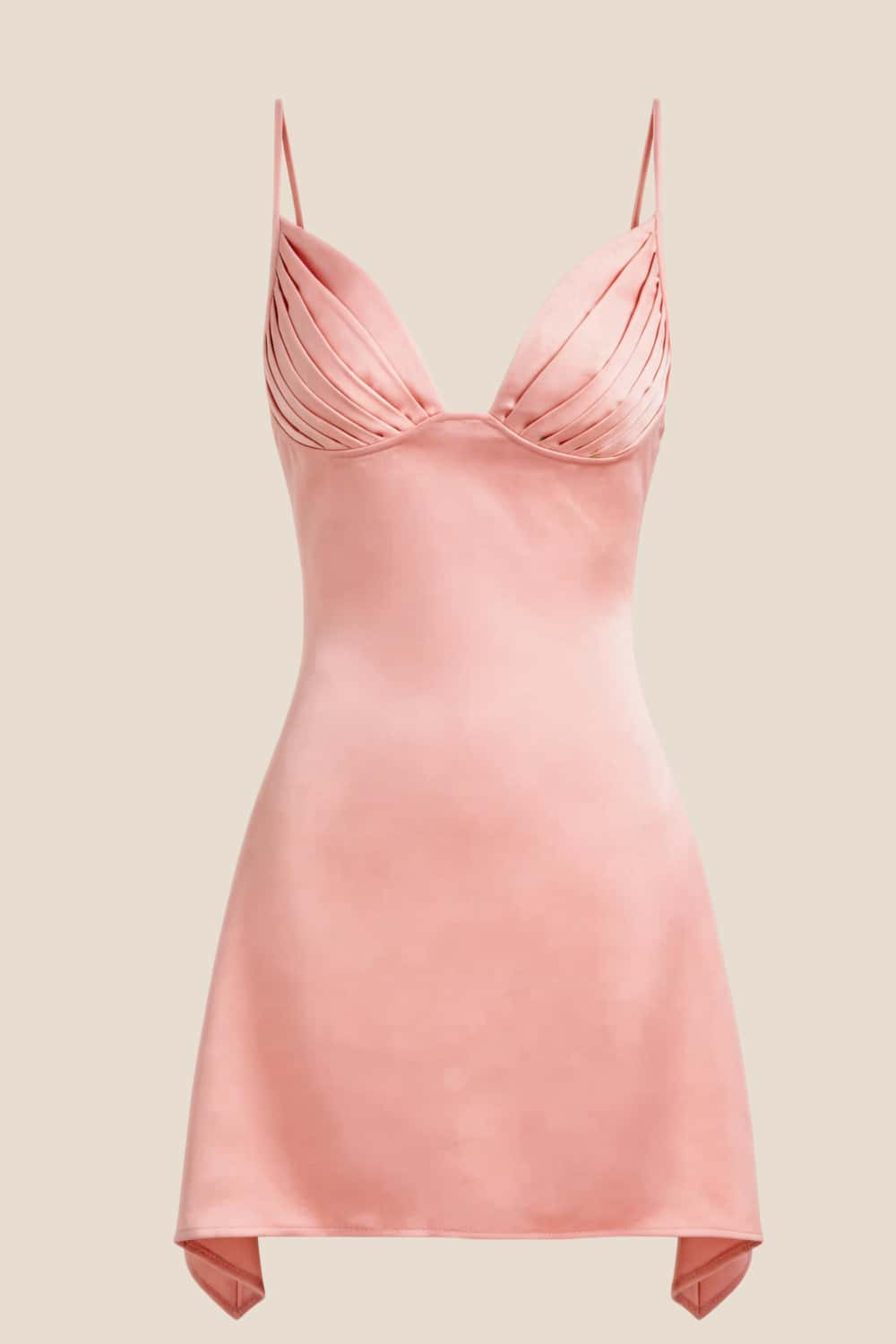 V Neck Blue Satin Short Homecoming Dress - Image 7