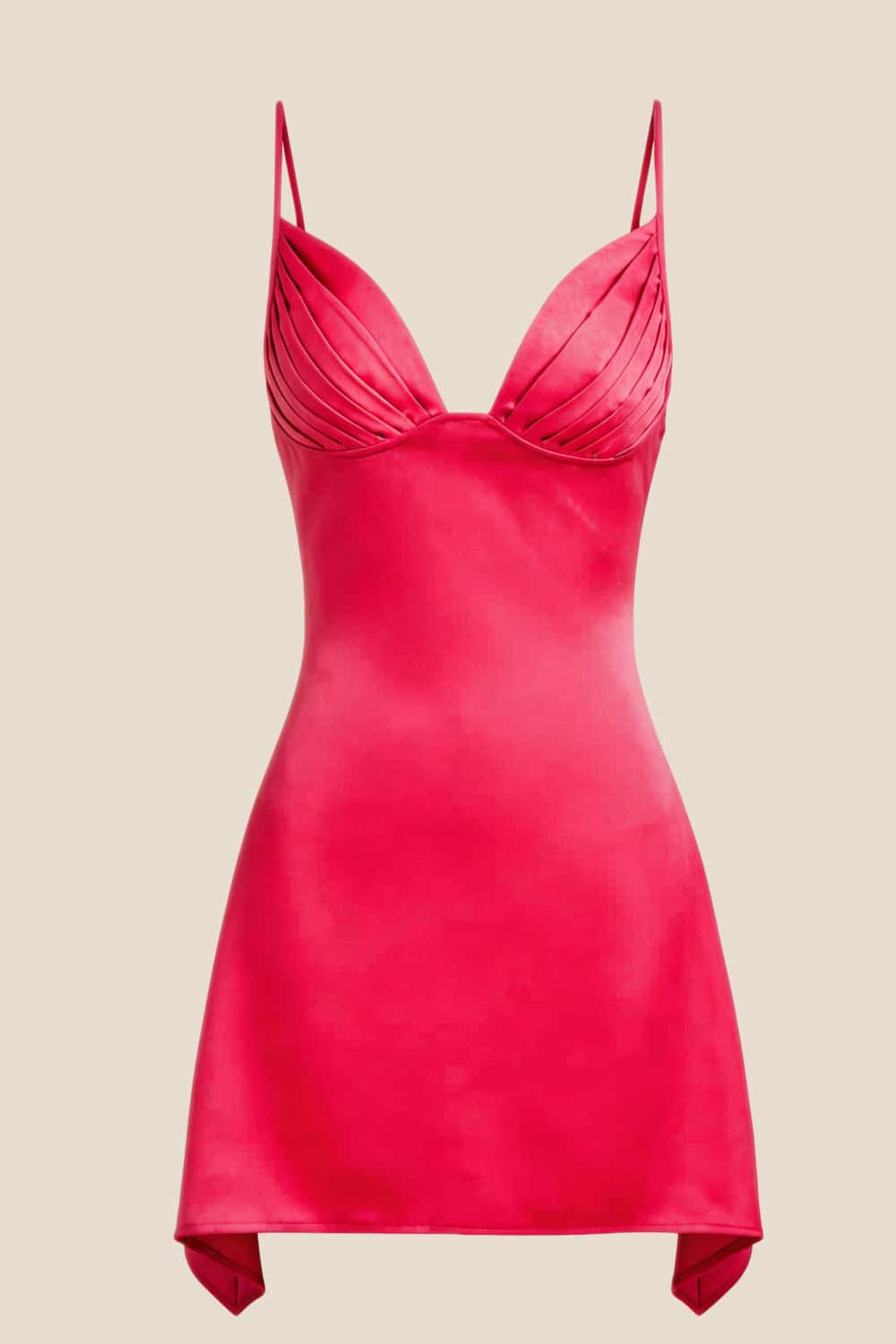 V Neck Blue Satin Short Homecoming Dress - Image 9