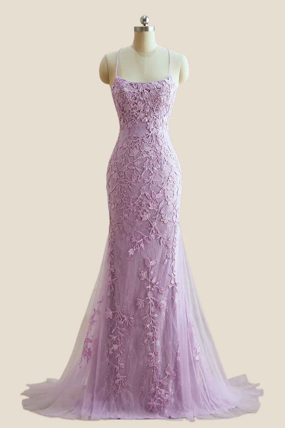 Yellow Mermaid Lace Appliques Long Formal Dress - Image 15